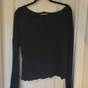 MISSLOOK Black Long Sleeve Top